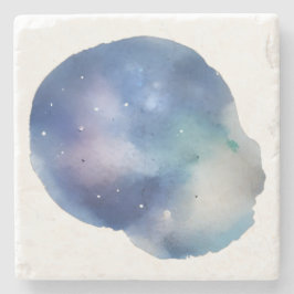 Celestial Dreams: Een Waterverf Verkenning Stenen Onderzetter