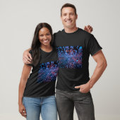 Celestial Dreams: Flying Blue Candle Lights T-shirt (Unisex)
