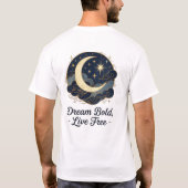 Celestial Dreams - Moon & Stars Inspirerend T-shir T-shirt (Achterkant)