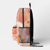 Celestial Dreams Sinaasappel en Roze Monogram Bedrukte Rugzak (Rechts)