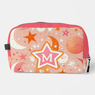 Celestial Dreams Sinaasappel en Roze Monogram Toilettasje