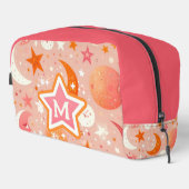 Celestial Dreams Sinaasappel en Roze Monogram Toilettasje (Rechterhoek)