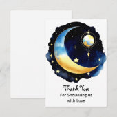 Celestial Dreamscape Boy Baby shower Bedankkaart (Voorkant / Achterkant)