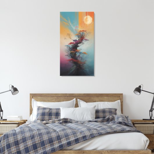 Celestial Dreamscape Canvas Prints: Een fusie van Afdruk (Insitu (Slaapkamer))