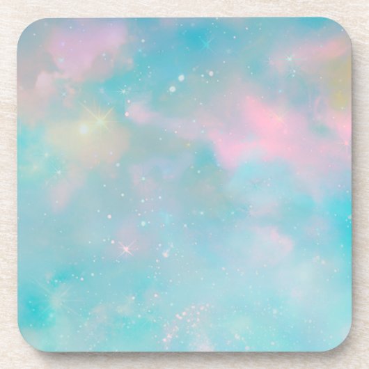 Celestial Dreamscape Pastel Plastic Onderzetter (Voorkant)