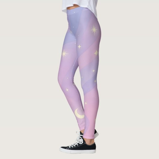 Celestial Dreamscape – Soft Pastel Galaxy Leggings (Links)