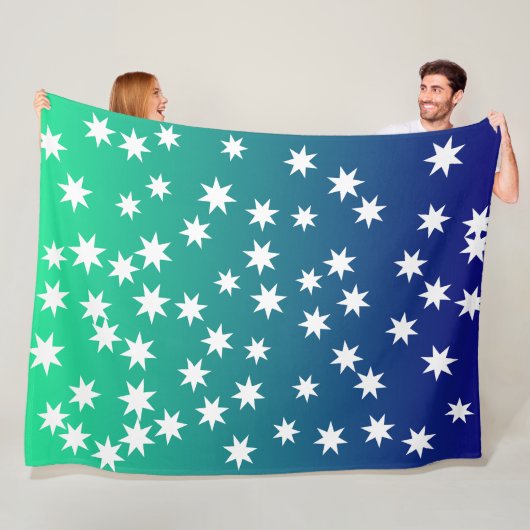 Celestial Dreamscape Star Blanket Fleece Deken (In situ)