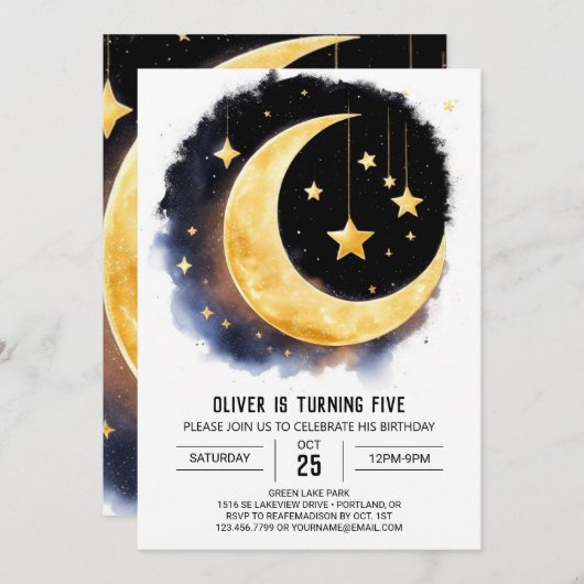 Celestial Dreamscape Verjaardag Kaart (Voorkant / Achterkant)