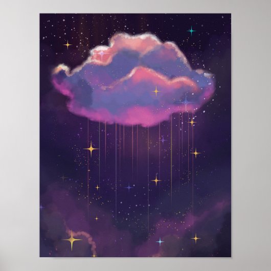 Celestial Dreamy Cloud Art Poster (Voorkant)