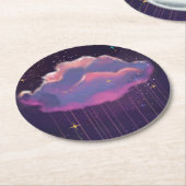 Celestial Dreamy Cloud Ronde Kartonnen Onderzetter (Gebogen)
