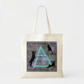 Celestial Drie Muziek-liefhebbende Black Cats Tote Bag (Voorkant)