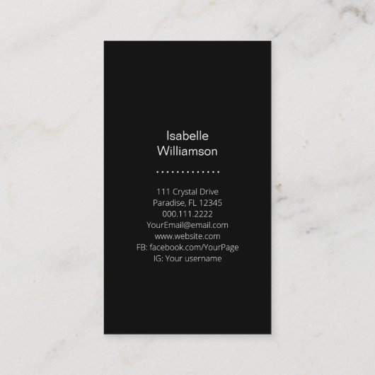 Celestial Drievoudige Maan Oorbel Sieraden Display Visitekaartje (Achterkant)