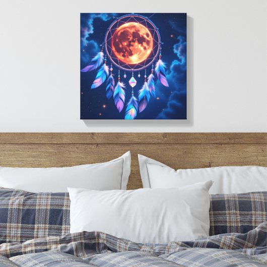 Celestial Eclipse Dreamcatcher Canvas Afdruk (Insitu (Slaapkamer))