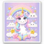 Celestial Eenhoorn Bliss Sticker (Voorkant)