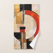 Celestial Elegance: Abstracte Exploratie in Beige Bad Handdoek (Handdoek)