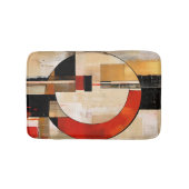 Celestial Elegance: Abstracte Exploratie in Beige Badmat (Voorkant)