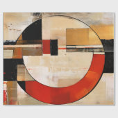 Celestial Elegance: Abstracte Exploratie in Beige Cadeaupapier (Vlak)