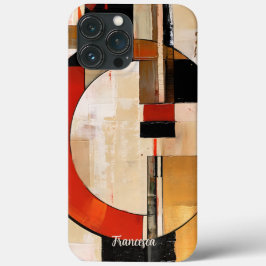 Celestial Elegance: Abstracte Exploratie in Beige Case-Mate iPhone Case