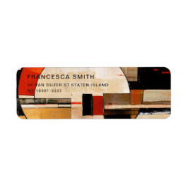 Celestial Elegance: Abstracte Exploratie in Beige Etiket