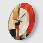 Celestial Elegance: Abstracte Exploratie in Beige Grote Klok (Hoek)