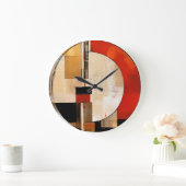 Celestial Elegance: Abstracte Exploratie in Beige Grote Klok (Huis)
