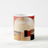 Celestial Elegance: Abstracte Exploratie in Beige Koffiemok (Center)