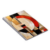 Celestial Elegance: Abstracte Exploratie in Beige Notitieboek (Rechterzijde)