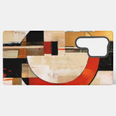 Celestial Elegance: Abstracte Exploratie in Beige Samsung Galaxy Hoesje (Achterkant horizontaal)