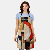 Celestial Elegance: Abstracte Exploratie in Beige Schort (Gedragen)