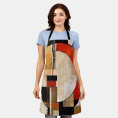 Celestial Elegance: Abstracte Exploratie in Beige Schort (Gedragen)