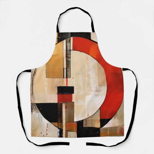 Celestial Elegance: Abstracte Exploratie in Beige Schort (Voorkant)