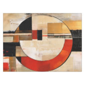 Celestial Elegance: Abstracte Exploratie in Beige Tafelkleed (Voorkant (Horizontaal))