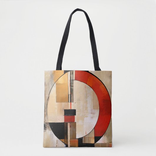 Celestial Elegance: Abstracte Exploratie in Beige Tote Bag (Voorkant)