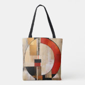 Celestial Elegance: Abstracte Exploratie in Beige Tote Bag (Achterkant)