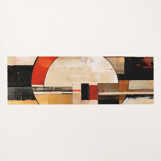 Celestial Elegance: Abstracte Exploratie in Beige Yogamat (Achterkant (horizontaal))