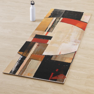 Celestial Elegance: Abstracte Exploratie in Beige Yogamat