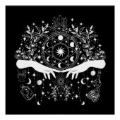 Celestial Elegance: Maan Godin Design Perfect Poster (Voorkant)