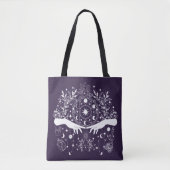 Celestial Elegance: Maan Godin Design Tote Bag (Voorkant)