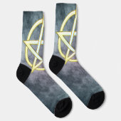 Celestial Elegance: Pearl Pentagram Sokken (Rechts)