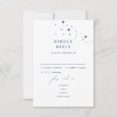 Celestial Elegant Wedding Menu RSVP Response Card (Voorkant)