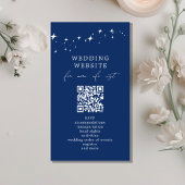 Celestial Elegant Wedding QR Code Website Details Informatiekaartje