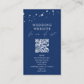 Celestial Elegant Wedding QR Code Website Details Informatiekaartje (Voorkant)