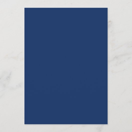 Celestial Elegant Wedding Simple Navy Blue Menu (Achterkant)