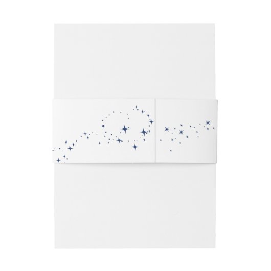 Celestial Elegant Wedding Stars Uitnodigingen Wikkel (Achterkant Voorbeeld)