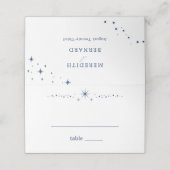 Celestial Elegant Wedding Stars White Folded Plaatskaartje (Buitenkant ongevouwen)