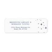 Celestial Elegant Wedding White Return Address Etiket (Voorkant)