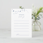 Celestial Elegant White Wedding Advice Card Advieskaart (Staand voorkant)
