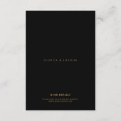 Celestial Elegant Zwart Bruiloft Informatiekaartje (Achterkant)