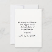 Celestial Elegant Zwart & Goud Huwelijk Bedankt (Achterkant)