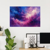 Celestial Ember Abstract Poster (Thuiskantoor)